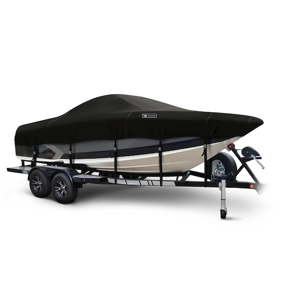 Eevelle Boat Cover SKI BOAT Tournament Inboard 21ft 6in L 96in W Black SFTURSK2196-BLK - main